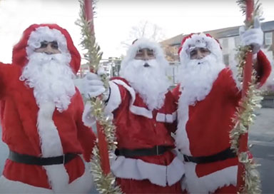Christmas Themed Bhangra Dancers