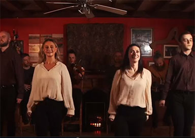 Traditional Irish dance and music performance